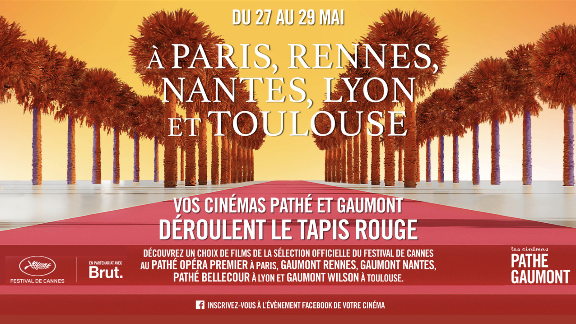 Le Festival de Cannes s’invite dans cinq cinémas Pathé et Gaumont !